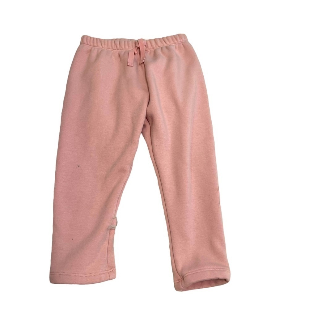 Baby Gap Girls Size 18-24 Months Sweatpants Light Pink Fleece Lined Drawstring